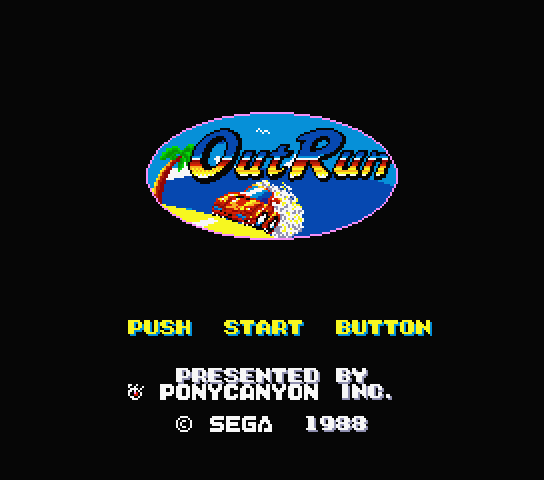 Outrun title screen for MSX2